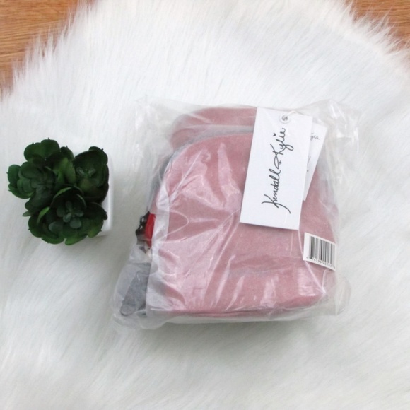 Kendall + Kylie Glossy Pom-Pom Mini Backpack Bag - Picture 7 of 8